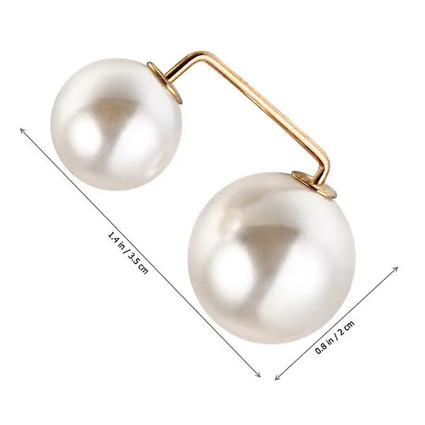 6pcs Faux Pearl Brooch Mujeres Seguridad Moda Chal Collar Falda Botones