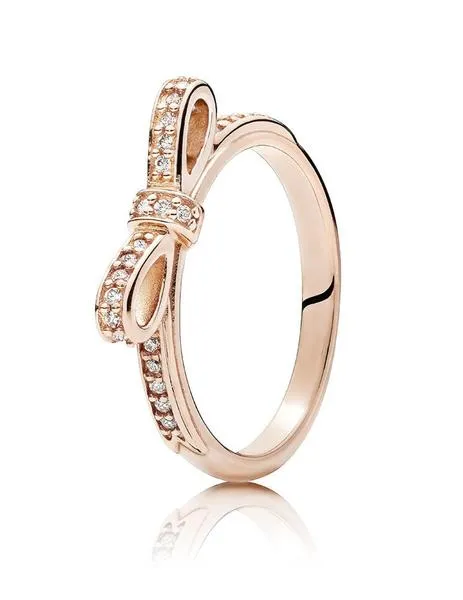 anillo pandora rose lazo