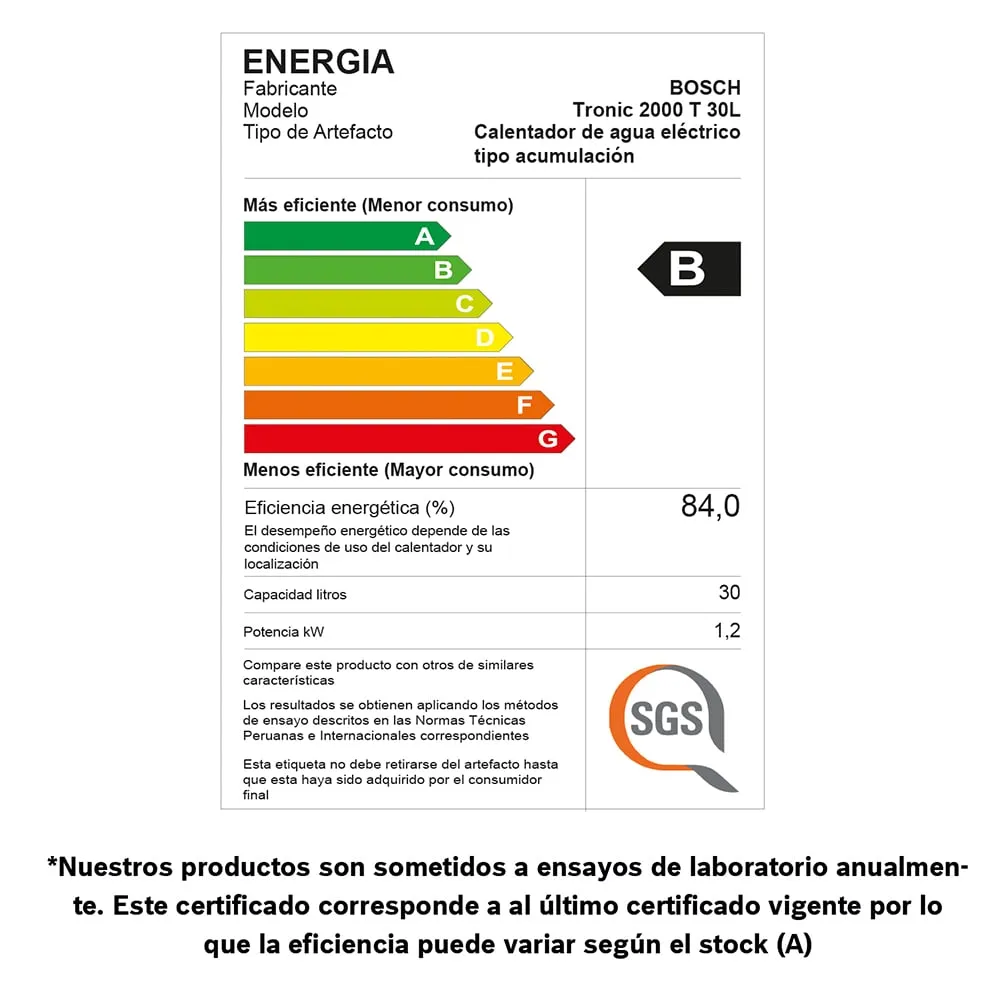 Bosch Terma Eléctrica Nd 30L + Kit