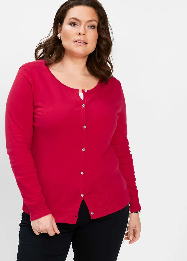 Chaqueta de punto Rojo granate