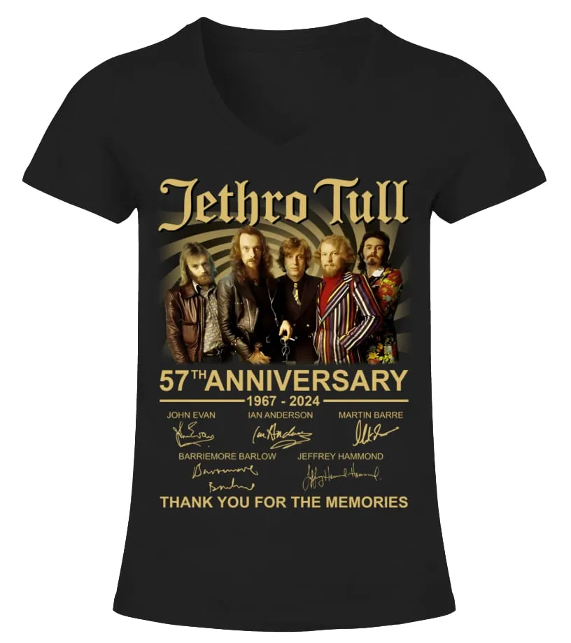 Jethro Tull 2024 BK (2) Camiseta cuello pico Mujer