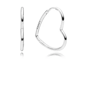 Pendientes en plata de ley Corazones de Amor Asimetricos