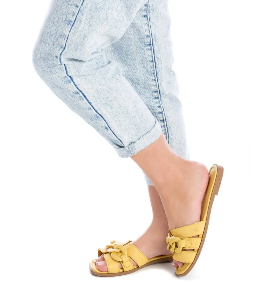 Sandalias de Piel 160543 amarillo