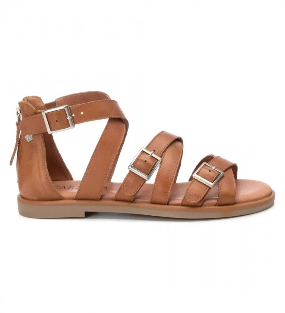 Sandalias de Piel 160809 marrón