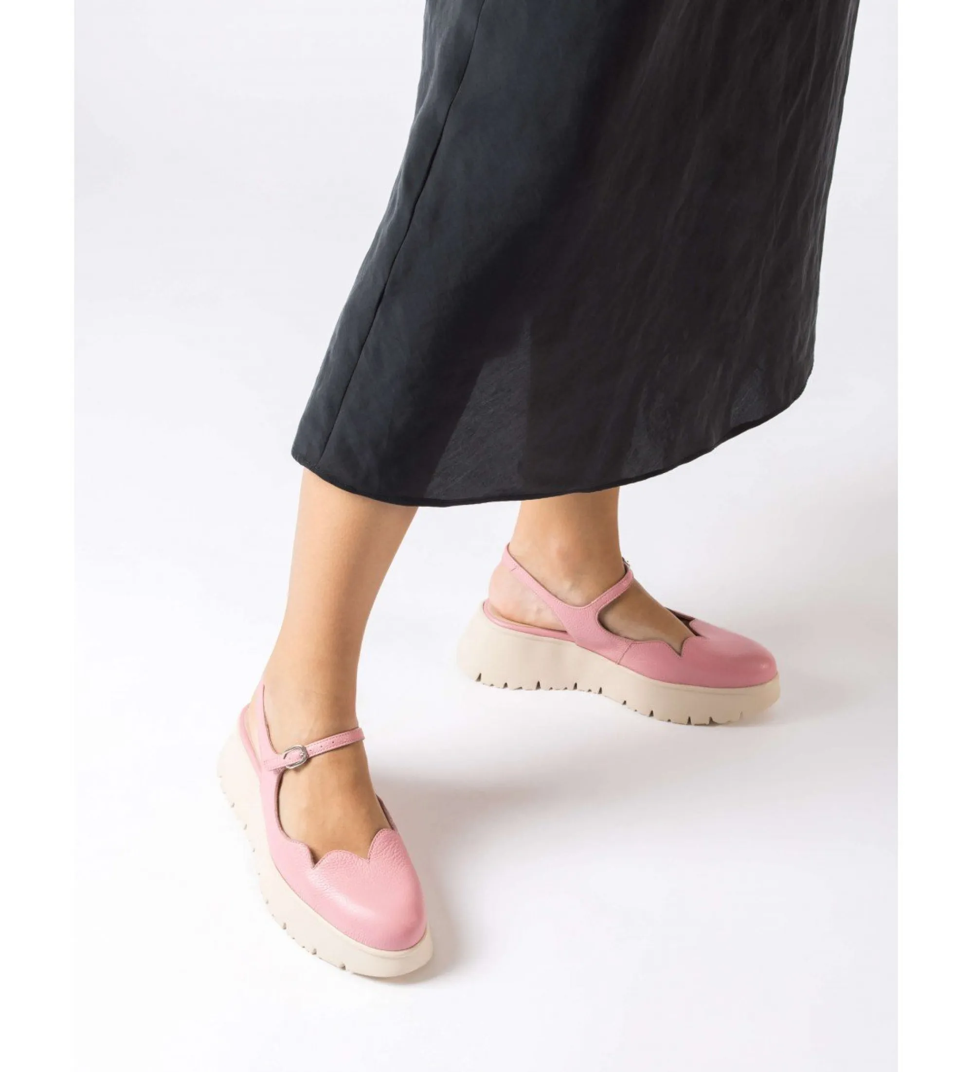 Sandalias de Piel Basilea rosa