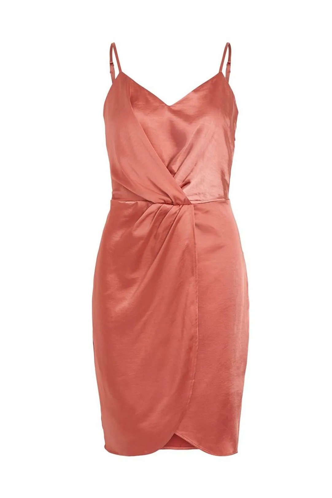 Vestido fiesta tirantes naranja